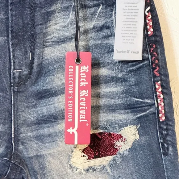 Rock Revival Collector’s Edition #445/825 Carmine Ultra High Rise Skinny Jeans - Picture 13 of 16